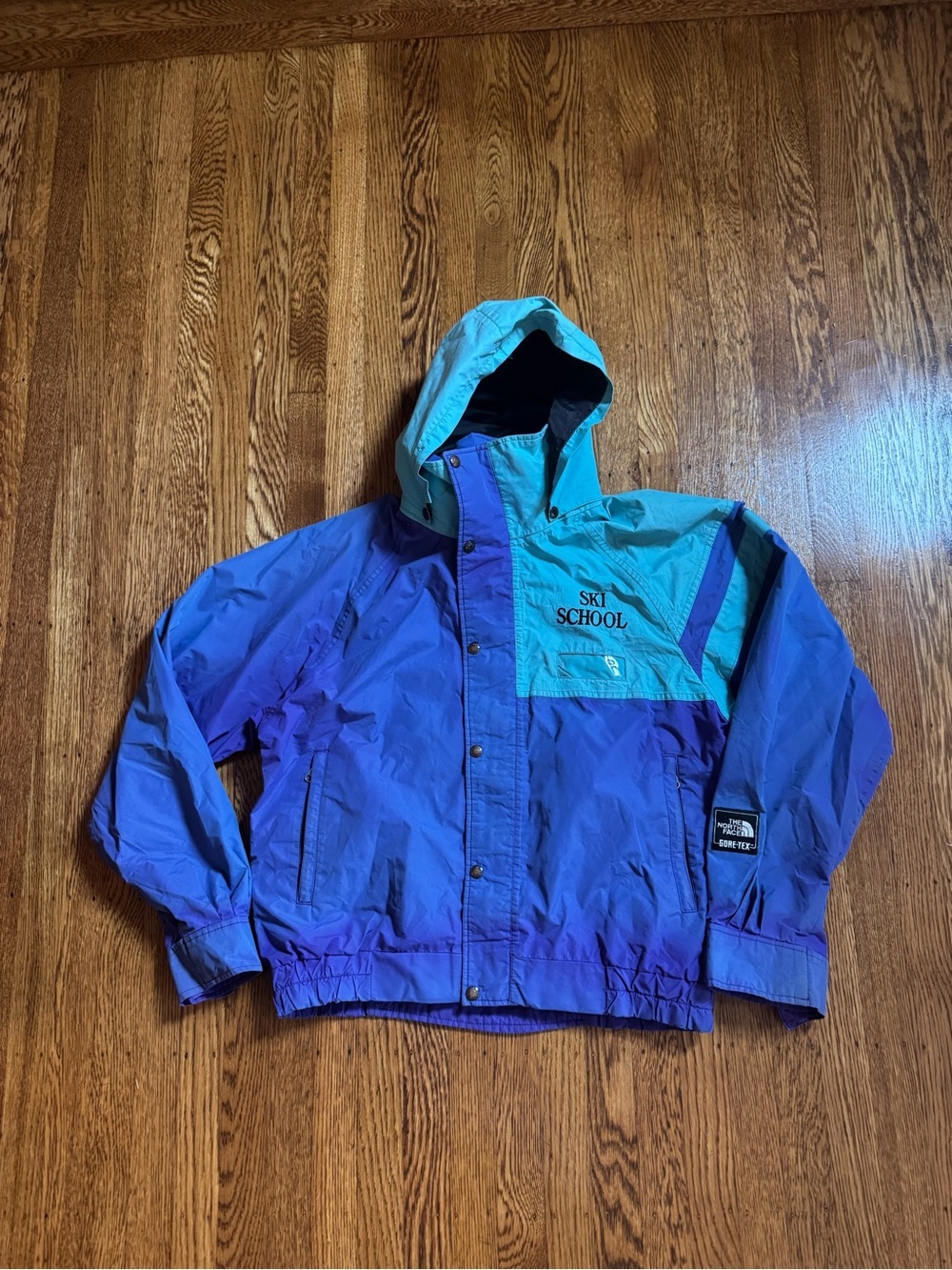 Vintage 1990 The North Face Gore Tex Ski School Jacket Made USA Large